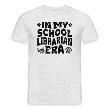 À l’époque de bibliothécaire de mon école - T-shirt homme - gris chiné - Devant - AI Model Male 178 dark (178cm)