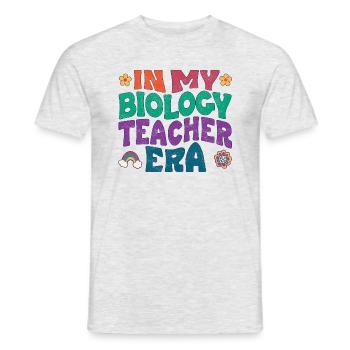 in my biology teacher era - Männer T-Shirt - Grau meliert - Vorne - AI Model Male 178 dark (178cm)