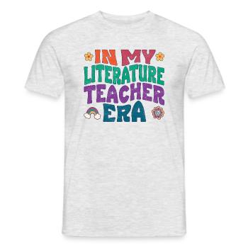 In my Literature Teacher era - Men's T-Shirt - heather grey - Front - AI Model Male 178 dark (178cm)