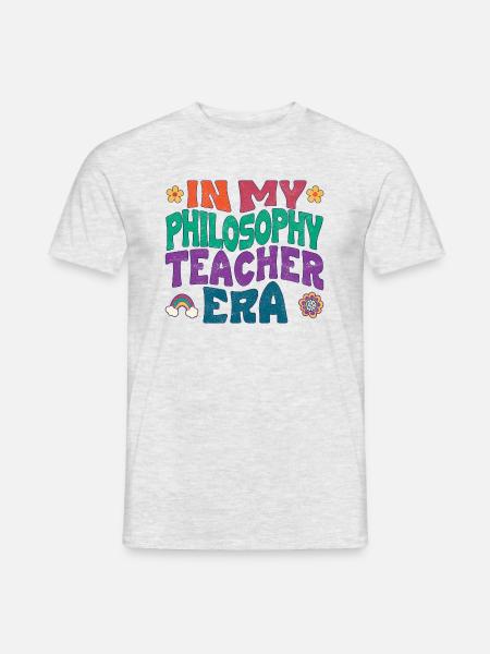 in my philosophy teacher era dunkel - Männer T-Shirt - Grau meliert