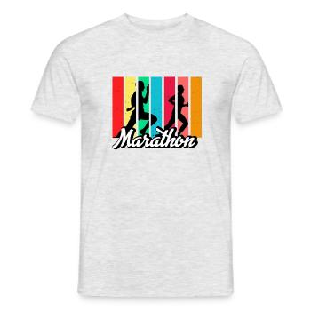 marathon - T-shirt homme - gris chiné - Devant - AI Model Male 178 dark (178cm)