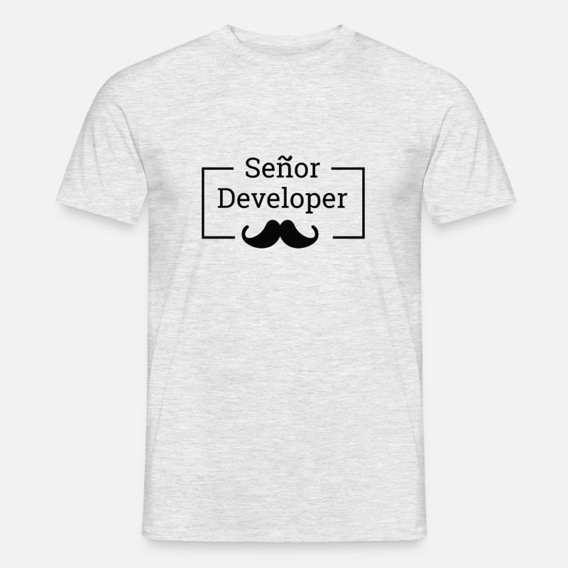 "Senor Developer, Senior Developer" |Programmierer - Männer T-Shirt - Grau meliert