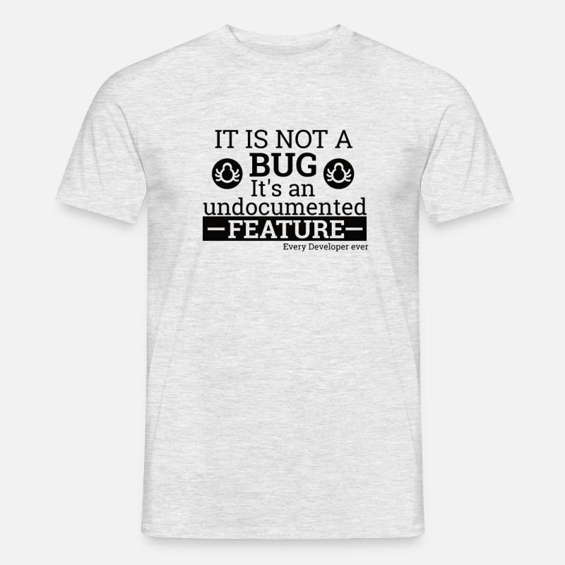 « Not a Bug » | Programmeur, programmeur - T-shirt homme - gris chiné