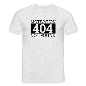 "404 Motivation not found" | Computer - Männer T-Shirt - Grau meliert - Vorne - AI Model Male 178 dark (178cm)
