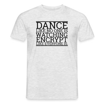 « Dance like no one » | Ordinateur - T-shirt homme - gris chiné - Devant - AI Model Male 178 dark (178cm)