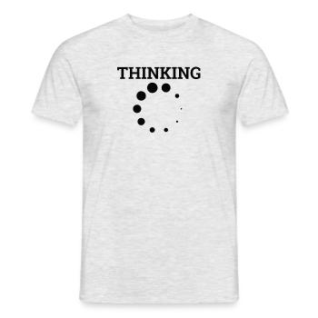 « Thinking » | Informatique, Informatique, Geek - T-shirt homme - gris chiné - Devant - AI Model Male 178 dark (178cm)