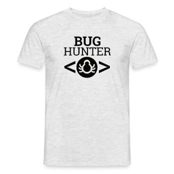 "Bug Hunter" | Computer Science, Programmer - Men's T-Shirt - heather grey - Front - AI Model Male 178 dark (178cm)