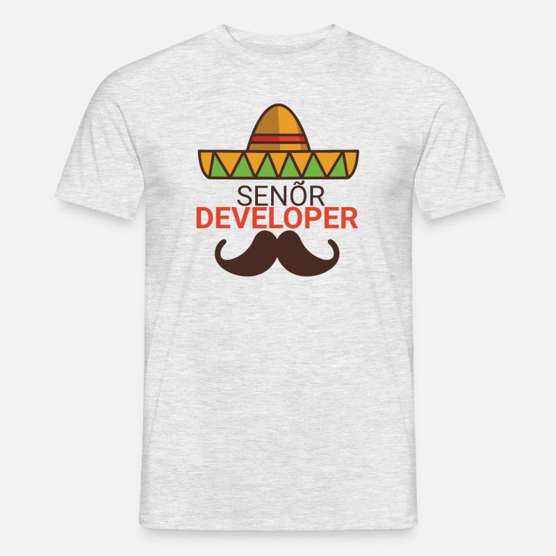 "Senor Developer, Senior Developer" |Programmierer - Männer T-Shirt - Grau meliert