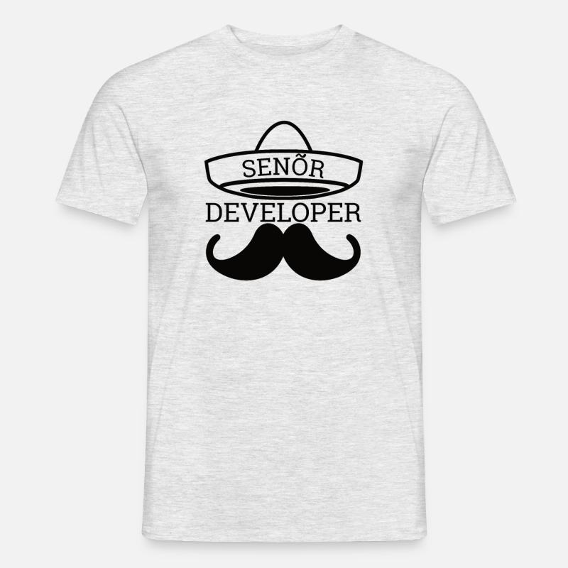 "Senor Developer, Senior Developer" |Programmierer - Männer T-Shirt - Grau meliert