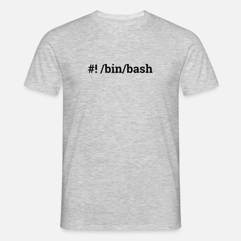 "/bin/bash" | Admin, Computer Science - Men's T-Shirt - heather grey