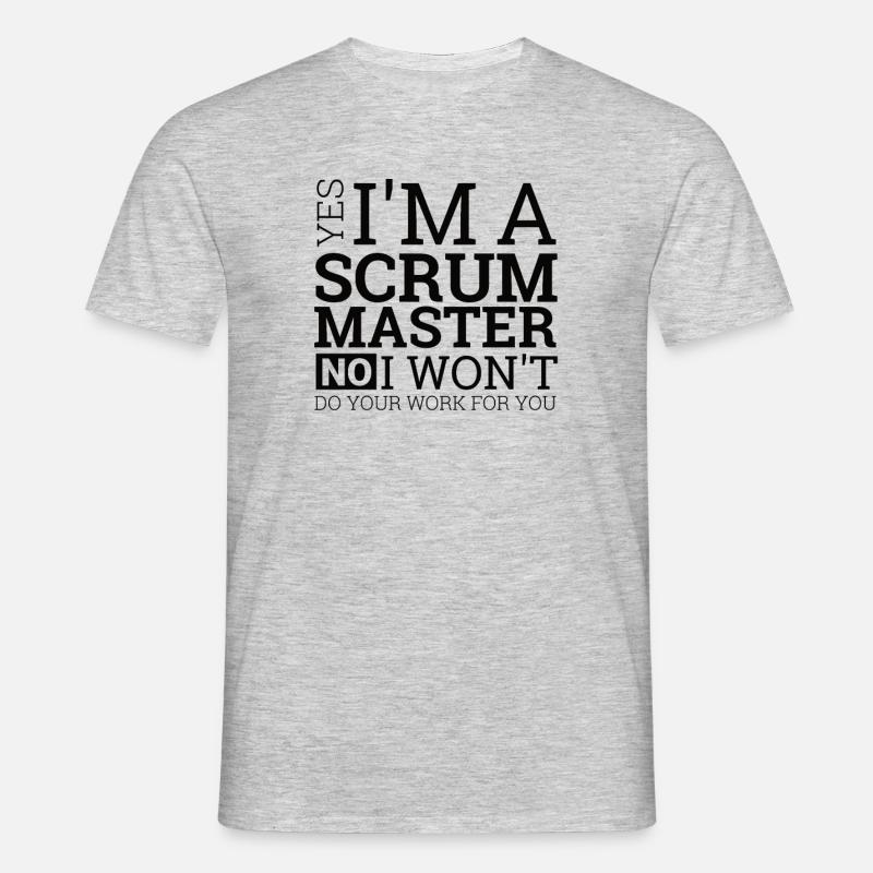 "Scrum Master" | Programmierer - Männer T-Shirt - Grau meliert