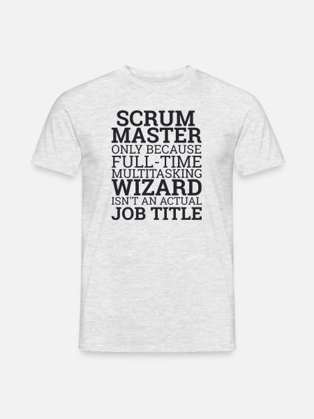 "Scrum Master" | Scrum Master - Männer T-Shirt - Grau meliert