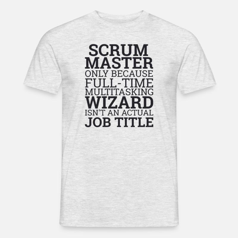 "Scrum Master" | Scrum Master - Männer T-Shirt - Grau meliert