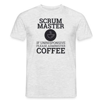 "Scrum Master" | Scrum Master - Männer T-Shirt - Grau meliert - Vorne - AI Model Male 178 dark (178cm)