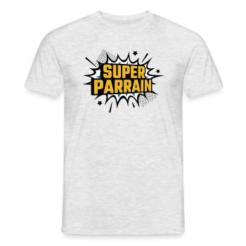 Super Pate - Männer T-Shirt - Grau meliert - Vorne - AI Model Male 178 dark (178cm)