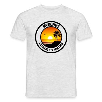 Mykonos - Ultimate Vacation - Men's T-Shirt - heather grey - Front - AI Model Male 178 dark (178cm)