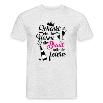 Braut Feier Junggesellinnenabschied JGA Geschenk - Männer T-Shirt - Grau meliert - Vorne - AI Model Male 178 dark (178cm)