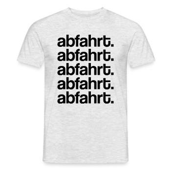 Abfahrt! - Männer T-Shirt - Grau meliert - Vorne - AI Model Male 178 dark (178cm)