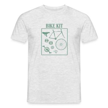 Bikerin Fahrrad Fahrerin Bausatz Fahrrad - Männer T-Shirt - Grau meliert - Vorne - AI Model Male 178 dark (178cm)