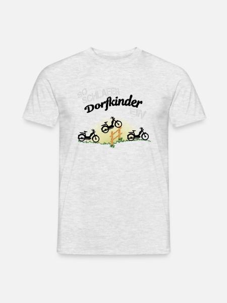 Dorfkinder zählen Mofas zum einschlafen I Kinder - Männer T-Shirt - Grau meliert