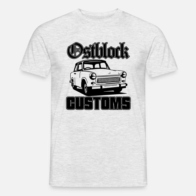 Farbe änderbar | Trabi Trabbi Ostblock Customs - Männer T-Shirt - Grau meliert