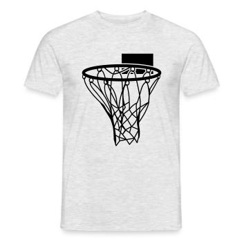 Basketball-Korbball-Hoop Sport Punktzahl - Männer T-Shirt - Grau meliert - Vorne - AI Model Male 178 dark (178cm)