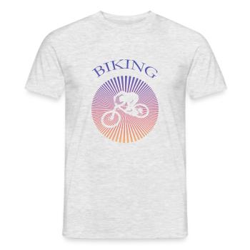 biking - Männer T-Shirt - Grau meliert - Vorne - AI Model Male 178 dark (178cm)