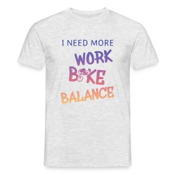 i need more work bike balance - Männer T-Shirt - Grau meliert - Vorne - AI Model Male 178 dark (178cm)