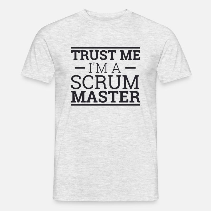 "Trust Me "| "Scrum Master" - Männer T-Shirt - Grau meliert