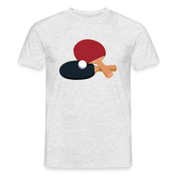 Table tennis bats Handle types Table Table tennis - Men's T-Shirt - heather grey - Front - AI Model Male 178 dark (178cm)