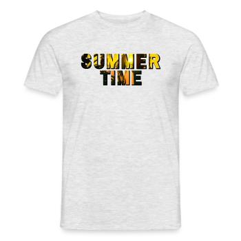 Summer Time Urlaubsmotiv mit Palmen - Männer T-Shirt - Grau meliert - Vorne - AI Model Male 178 dark (178cm)