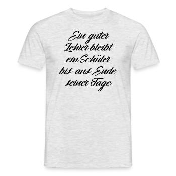 Guter Lehrer - Schüler - Männer T-Shirt - Grau meliert - Vorne - AI Model Male 178 dark (178cm)