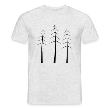 Forest - Men's T-Shirt - heather grey - Front - AI Model Male 178 dark (178cm)