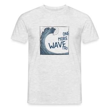 Eine Big Wave noch! Japanische Welle Surfer Vibe - Männer T-Shirt - Grau meliert - Vorne - AI Model Male 178 dark (178cm)