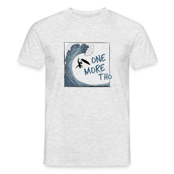 One More Big Wave Tho! Japanische Welle Surfer - Männer T-Shirt - Grau meliert - Vorne - AI Model Male 178 dark (178cm)