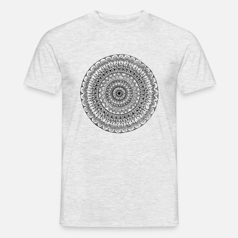 Mandala - Männer T-Shirt - Grau meliert