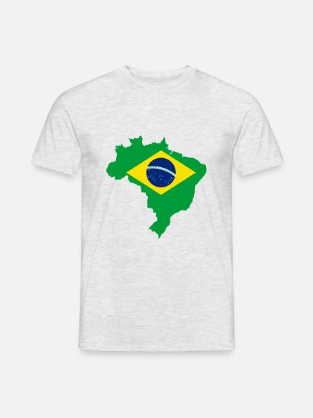 Brésil - Brésil - Brésil - T-shirt homme - gris chiné