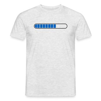 Loading bar PC Icon blue - Men's T-Shirt - heather grey - Front - AI Model Male 178 dark (178cm)