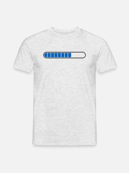 Loading bar PC Icon blue - Men's T-Shirt - heather grey