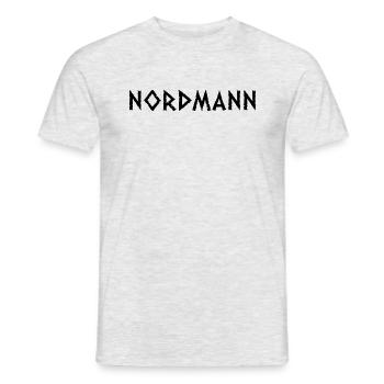 Nordmann - Männer T-Shirt - Grau meliert - Vorne - AI Model Male 178 dark (178cm)
