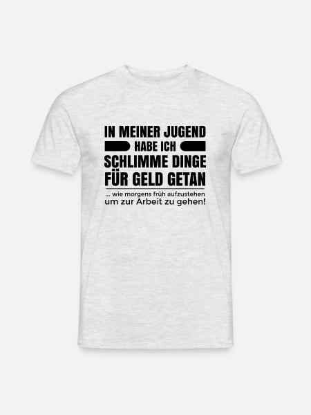 Pension lustige Sprüche Rentner Geschenk Kollege - Männer T-Shirt - Grau meliert