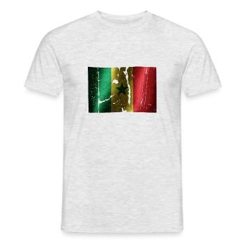 Senegal Flagge cooler Vintage used Sport Look - Männer T-Shirt - Grau meliert - Vorne - AI Model Male 178 dark (178cm)