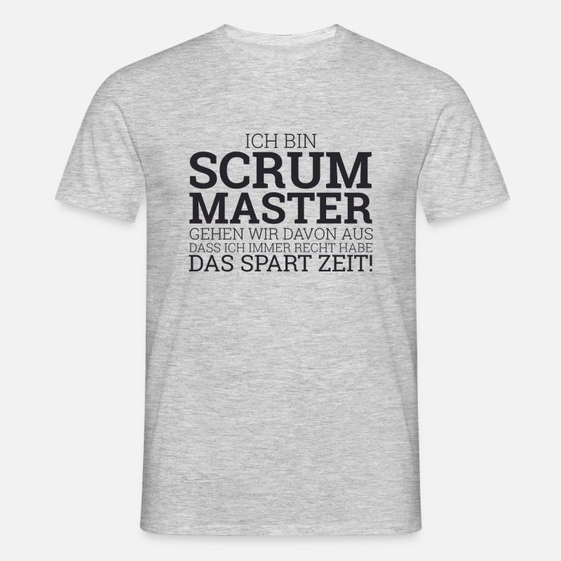 "Scrum Master" | Scrum Master - Männer T-Shirt - Grau meliert