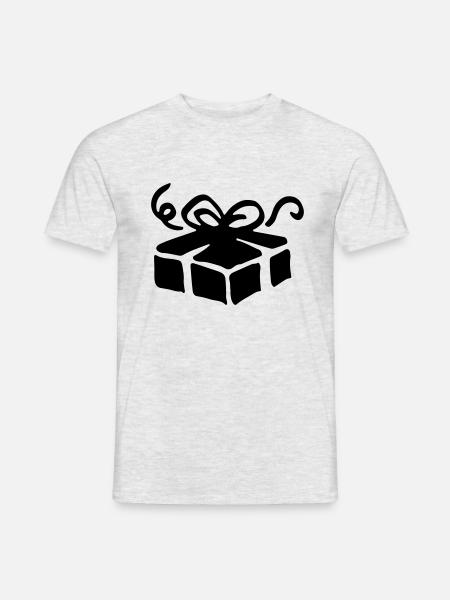 Box gift / gift box - present - Men's T-Shirt - heather grey