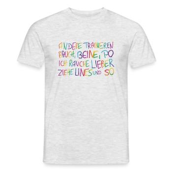 lines und so - Männer T-Shirt - Grau meliert - Vorne - AI Model Male 178 dark (178cm)