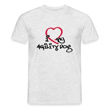 Agility dog - T-shirt homme - gris chiné - Devant - AI Model Male 178 dark (178cm)