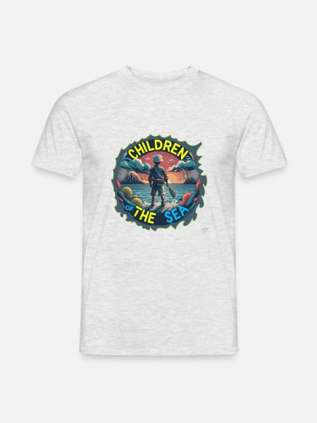 Havelskere - Børn af havet - Mænd T-shirt - grå meleret