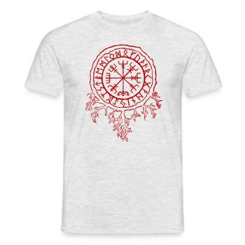 Viking runes Nordic mythology - Men's T-Shirt - heather grey - Front - AI Model Male 178 dark (178cm)