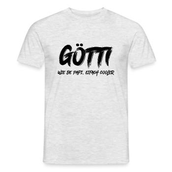 Götti wie de Papi bescht Götti Patenonkel Schweiz - Männer T-Shirt - Grau meliert - Vorne - AI Model Male 178 dark (178cm)