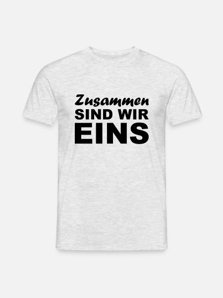 Zusammen sind wir Eins - Männer T-Shirt - Grau meliert